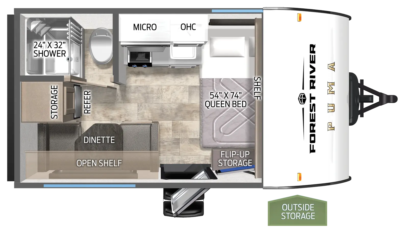 Puma Camping Edition 123RDCE Floorplan